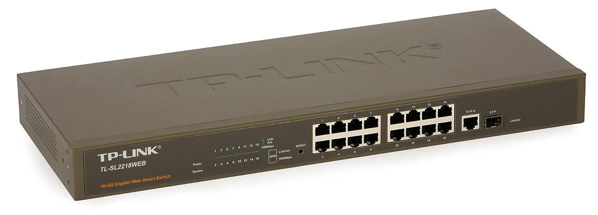 16-PORT 10/100 MBPS + 2-PORT GIGABIT WEB SMART SWITCH TL-SL2218WEB, GIGABIT WEB SMART SWITCH TL-SL2218WEB, SWITCH TL-SL2218WEB